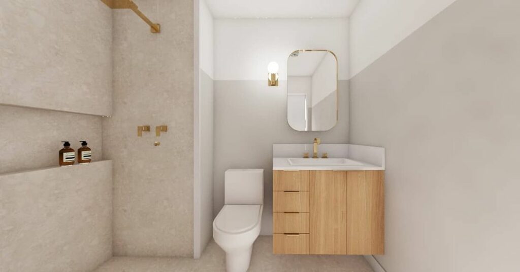Banheiro clean minimalista e elegante