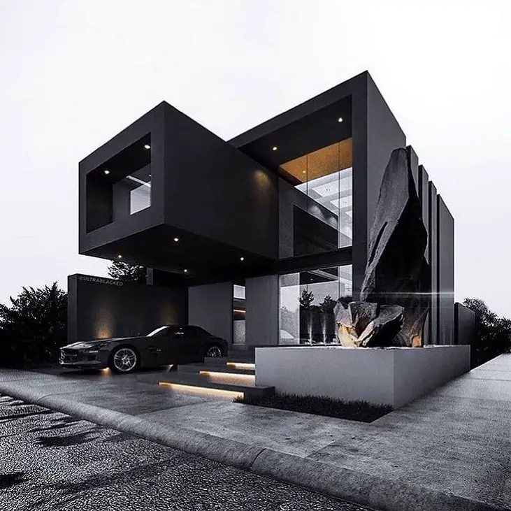 Casa moderna em preto