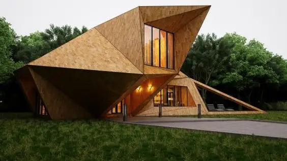 Fachada de casa moderna com design arrojado