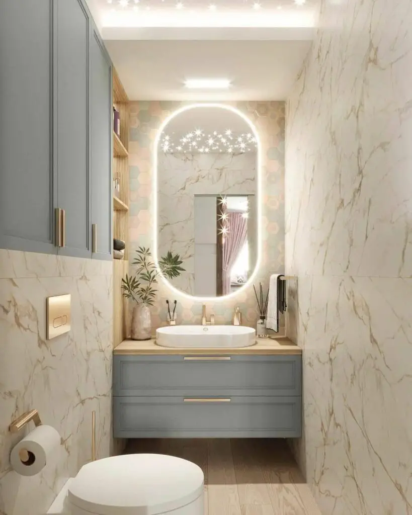 Banheiro com revestimento em cerâmica