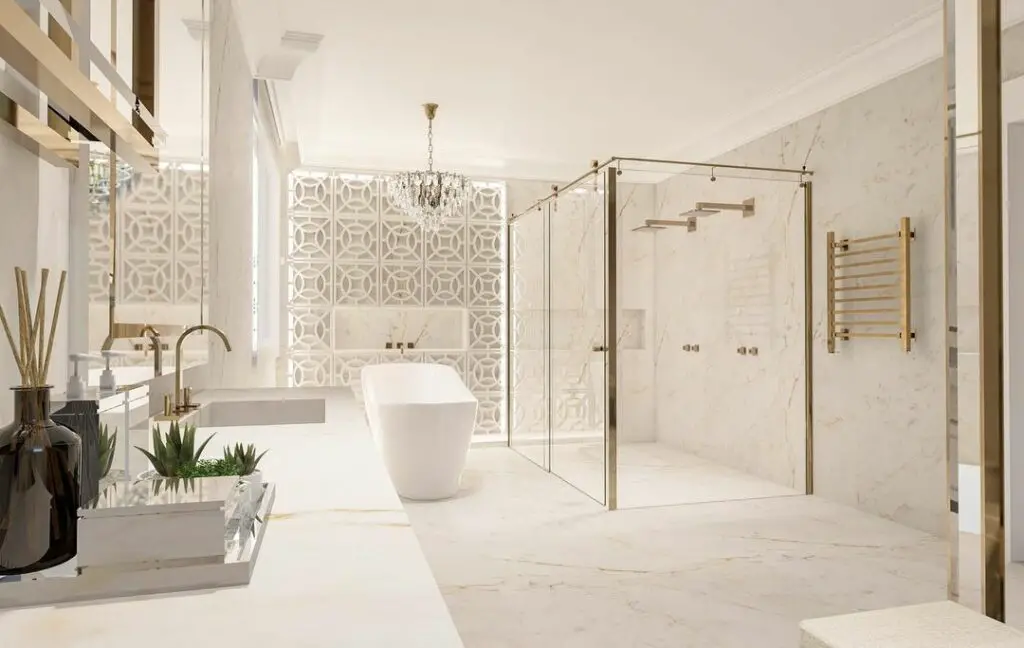 banheiro moderno em branco