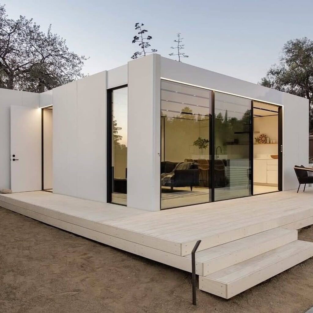 Casa container moderna em branco