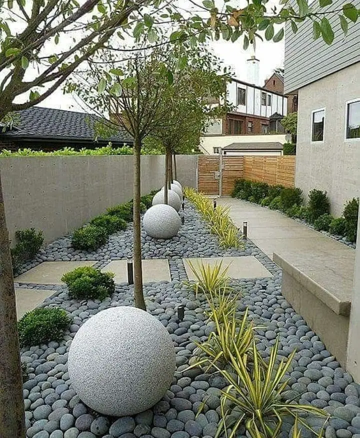 Jardim simples decorado 