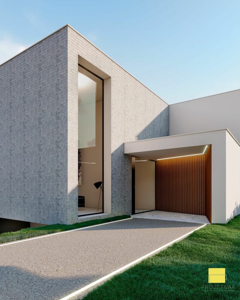 Modelo de casa de concreto moderna