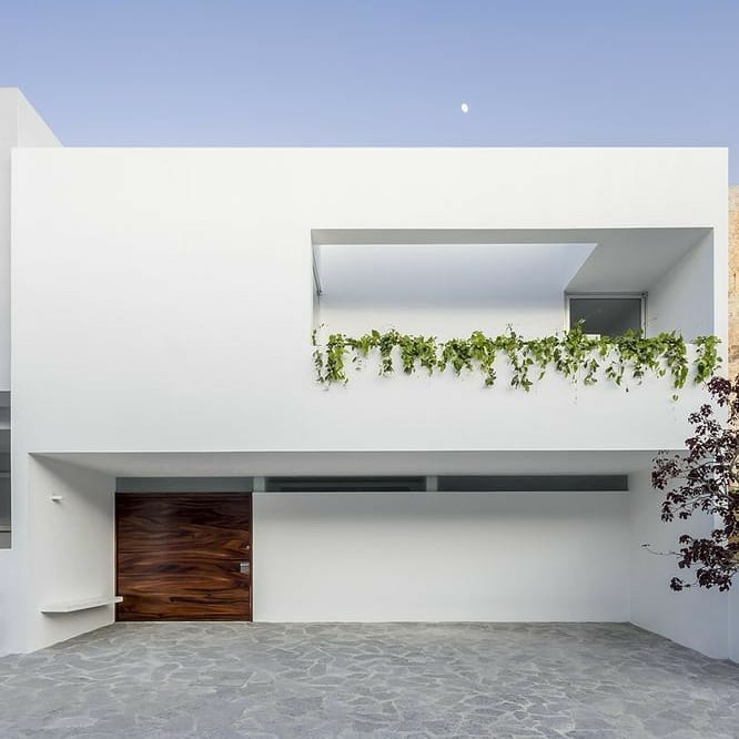 fachada de casa simples em branco