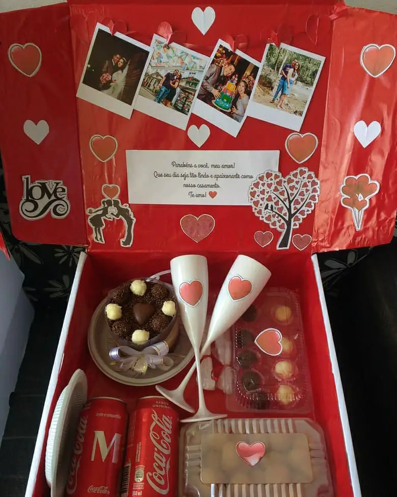 Festa na caixa para o Dia dos Namorados