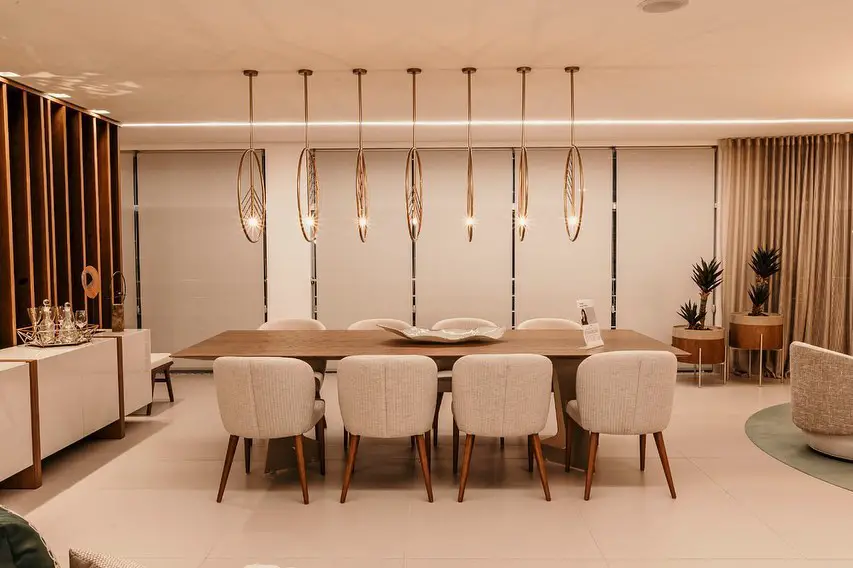 sala de jantar moderna decorada