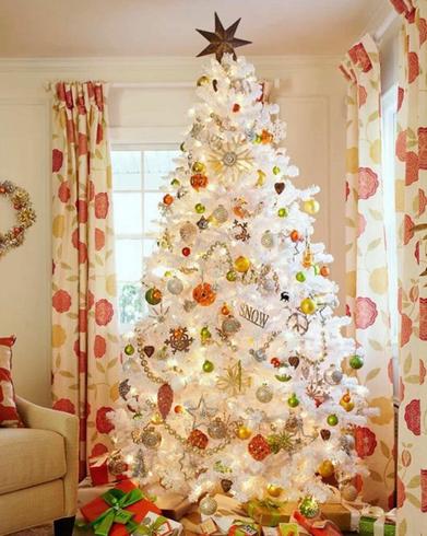 Árvore de Natal branca: 35 modelos decorados - Casalisty
